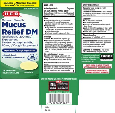 Dextromethorphan Hbr 60 mg Guaifenesin 1200 mg (Mucus Relief Dm 1200 mg 60 mg Extended Release Cap 1)