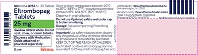 25 mg Bottle Label (Eltrombopag 25mg Bl)
