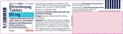 50 mg Bottle Label (Eltrombopag 50mg Bl)