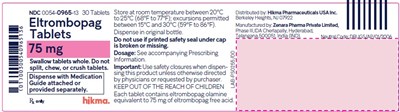 75 mg Bottle Label (Eltrombopag 75mg Bl)