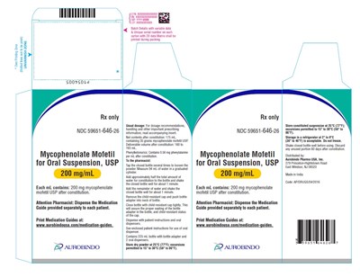 mycophenolate-fig4.jpg PACKAGE LABEL-PRINCIPAL DISPLAY PANEL - 200 mg/mL (225 mL Carton Label) - mycophenolate fig4