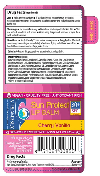 Sun Protect Lip Balm Cherry Vanilla (Label)