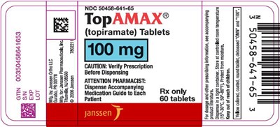 PRINCIPAL DISPLAY PANEL - 100 mg Tablet Bottle Label - topamax 06