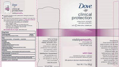 Dove Clinical Protection Visibly Smooth Wild Rose 1.7 Oz Carton Pdp (Doveclinicalwildrosectn)