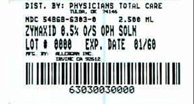 Package Label – 2.5 mL Carton Label (6303)
