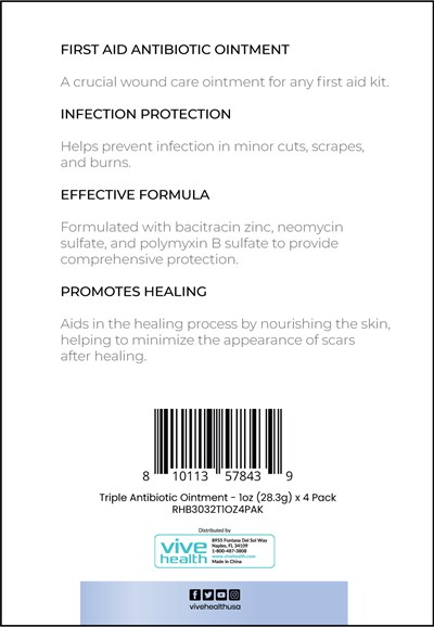 Indications For Use (Triple Antibiotic Ointment 1oz 4pack Back)