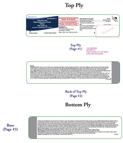 PACKAGE LABEL-PRINCIPAL DISPLAY PANEL - 200 mg/38 mg (20 Coated Caplets) Bottle Label - diphenibuprofen fig1