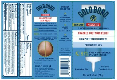 gold-bond-medicated-cracked-skin-relief-ointment-01.jpg GOLD BOND® CRACKED FOOTSKIN RELIEFNet wt 0.75 oz (21 g) - gold bond medicated cracked skin relief ointment 01