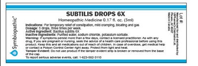 Principal Display Panel - 5 mL Label - subtilis 01
