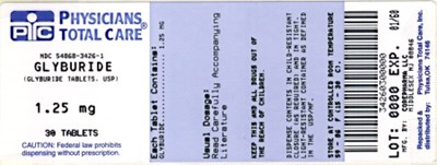 3426.jpg Glyburide Tablets USP 1.25 mg - 3426
