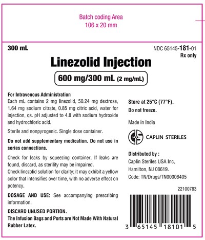 Linezolid-300ml-bag-label (Linezolid 300ml Bag Label)