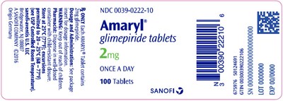 PRINCIPAL DISPLAY PANEL - 2 mg Tablet Bottle Label - amaryl 03
