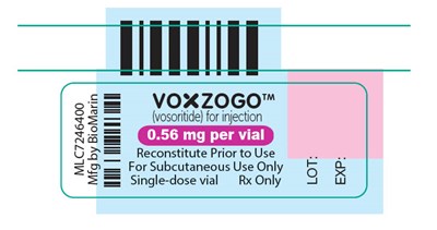 PRINCIPAL DISPLAY PANEL - 0.56 mg Vial Label - voxzogo 33