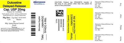 Duloxetine Delayed-release Cap Usp 20mg (Duloxetine 20mg)
