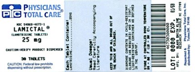 4673.jpg LAMICTAL IR 25 MG label - 4673