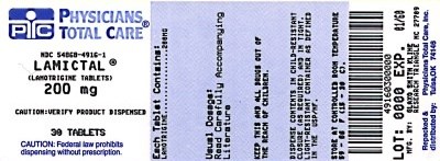 LAMICTAL IR 200MG label - 4916