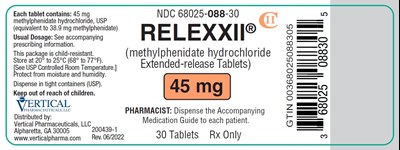 relexxii-methylphenidate-hydrochloride-extended-re-7.jpg RELEXXII 45 mg 30ct Bottle Label - relexxii methylphenidate hydrochloride extended re 7