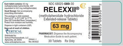 relexxii-methylphenidate-hydrochloride-extended-re-9.jpg RELEXXII 63 mg 30ct Bottle Label - relexxii methylphenidate hydrochloride extended re 9