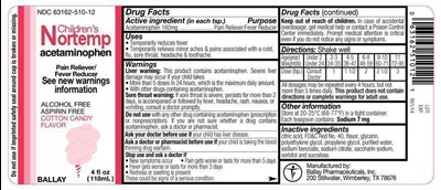 Childrens Nortemp Label (11584 5400 Ballay 4oznortempcc Art)