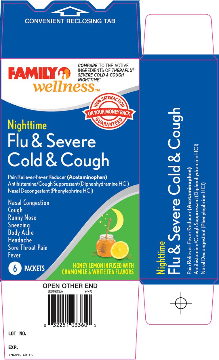 NDC 55319964 Family Wellness Flu And Severe Cold And Cough Nighttime