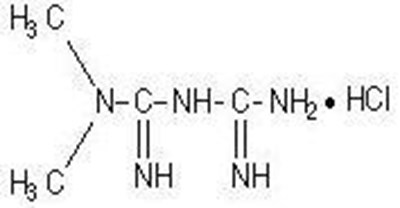 Chemical Structure - metformin hcl 500   1000 8015 7982 aurobindo 1