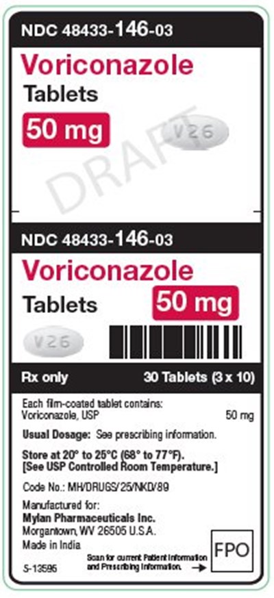 Voriconazole  50 mg Tablets Unit Carton Label (Image 01)