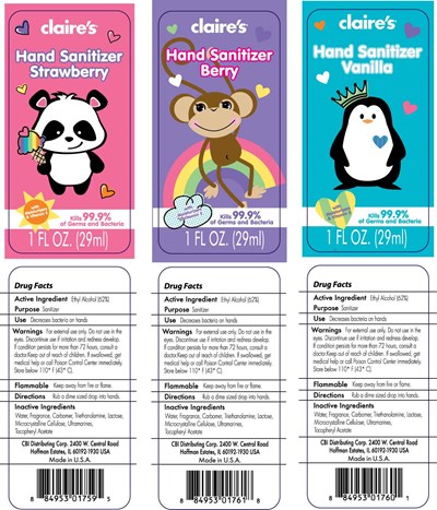 Claire's Hand Sanitizer Labels (Claireshs Yml)