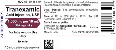 tranexamic-acid-fig1.jpg PACKAGE LABEL-PRINCIPAL DISPLAY PANEL-1,000 mg per 10 mL Container Label - tranexamic acid fig1