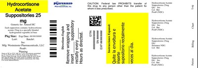 Hydrocortisone Acetate Suppositories 25mg (Hydrocortisone 02)