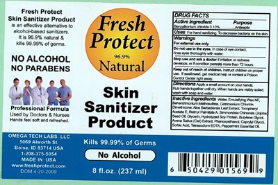 fresh-protect-skin-sanitizer-product-01.jpg PRINCIPAL DISPLAY PANELFresh ProtectSkin Sanitizer Product8 fl. oz. (237 ml) - fresh protect skin sanitizer product 01