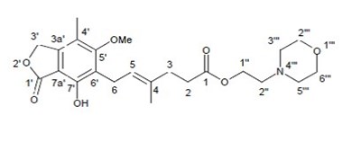 Structure (Mycophenolate Mofetil For Oral Suspension Usp 1)