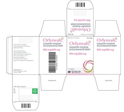 Ndc 81153-100-01rx Onlyorlynvah™(sulopenem Etzadroxiland Probenecid) Tablets500 mg/500 mg10 Tablets (Sulopenem Etzadroxil And Probenecid 03)