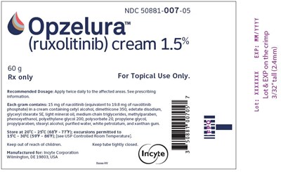 Opzelura (ruxolitinib) Cream 1.5% Sample (5 g Tube Label)