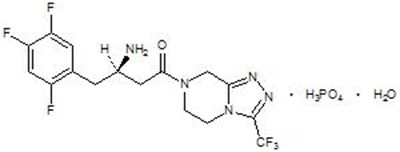Image Of Sitagliptin Chemical Structure (Januvia 01)