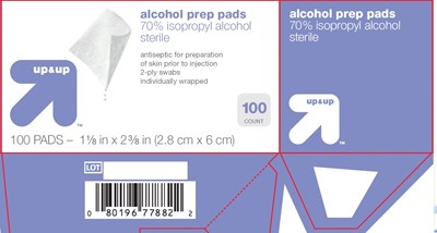 Target Up&amp;up Alcohol Swabs, Front Principal Display Panel (14177fb9 B7d6 4805 Aaf1 0c1e46433518 01)