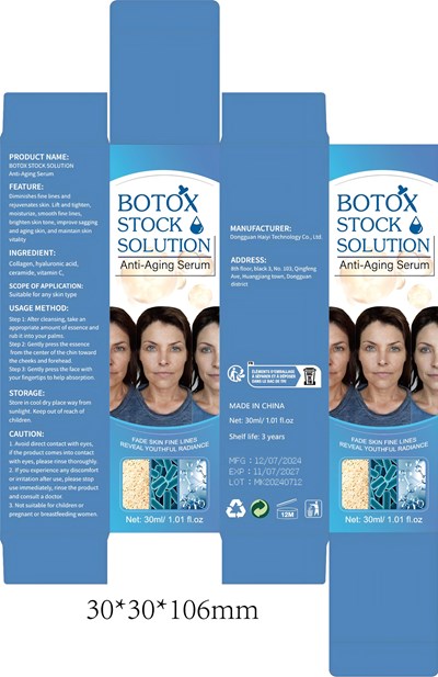FDA Label for Botulinum Toxin Solution Anti-aging Serum - Indications ...