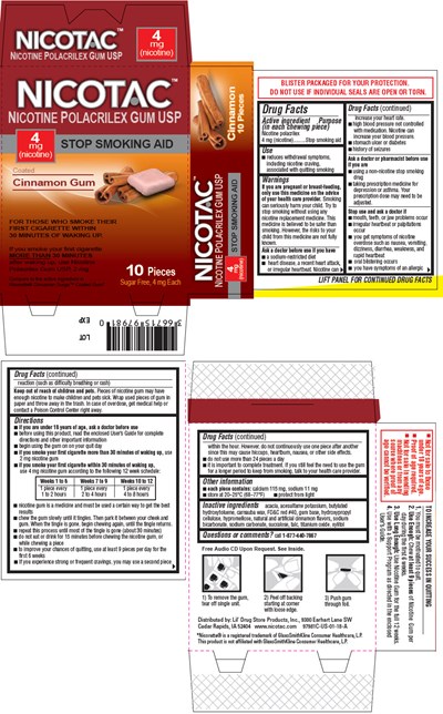 nicotac-01.jpg PRINCIPAL DISPLAY PANEL - 4 mg Gum Blister Pack Carton - nicotac 01