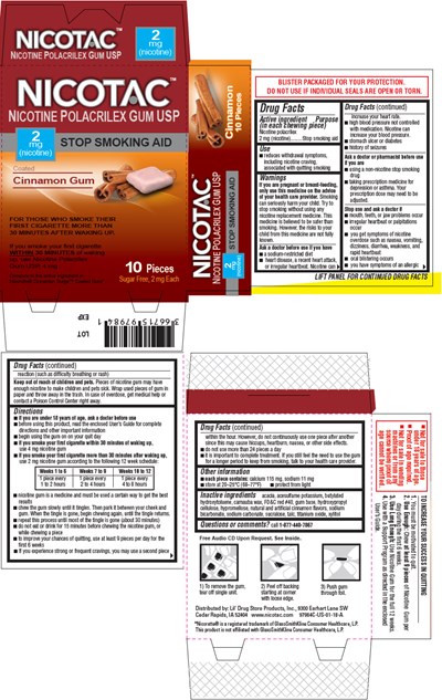 nicotac-02.jpg PRINCIPAL DISPLAY PANEL - 2 mg Gum Blister Pack Carton - nicotac 02