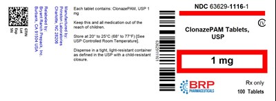 Clonazepam 1 mg 100 Ct (Clonazepam 3)