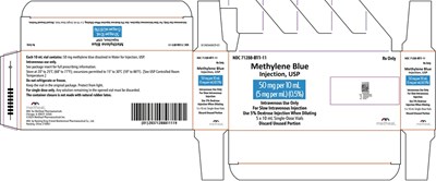 PRINCIPAL DISPLAY PANEL – Methylene Blue Injection, USP 10 mL Carton - meth blue carton v5