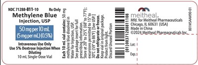 PRINCIPAL DISPLAY PANEL – Methylene Blue Injection, USP 10 mL Vial Label - meth blue vial v5