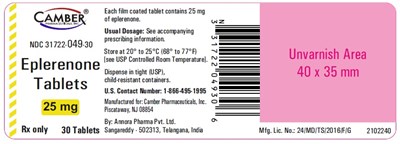 eplerenonetablets25mg30scontainerlabel - eplerenonetablets25mg30scontainerlabel
