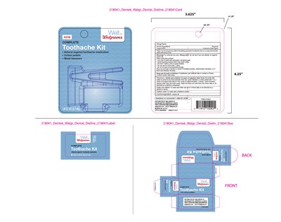 Labeling For Complete Kit (Walgreens Toothache 111815)