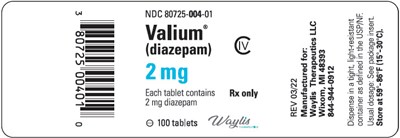 PRINCIPAL DISPLAY PANEL - 2 mg Tablet Bottle Label - valium 02