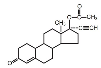 Norethindrone Acetate Structural Formula (Image 01)