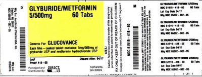 Label - glyburidemetfor418