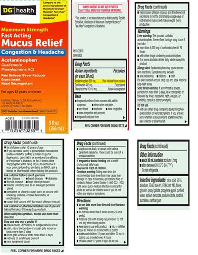 Acetaminophen 650 mg, Guaifenesin 400 mg, Phenylephrine HCl 10 mg (Mucus Relief Congestion And Headache Max Strength  1)