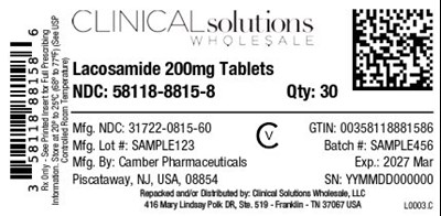 Lacosamide 200mg Tablets 30ct Blister Pack (Lacosamide Fig7)