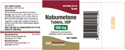 nabumetone-04.jpg PRINCIPAL DISPLAY PANEL - 500 mg Tablet Bottle Label - nabumetone 04