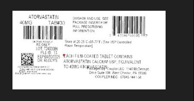 Label (Atorv40mg)